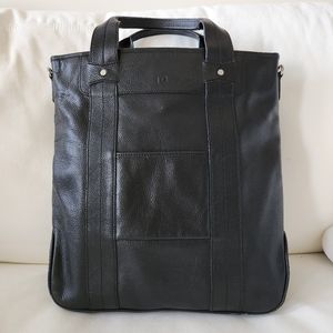 Ro Bag Black Leather Slim Laptop/Portfolio Bag